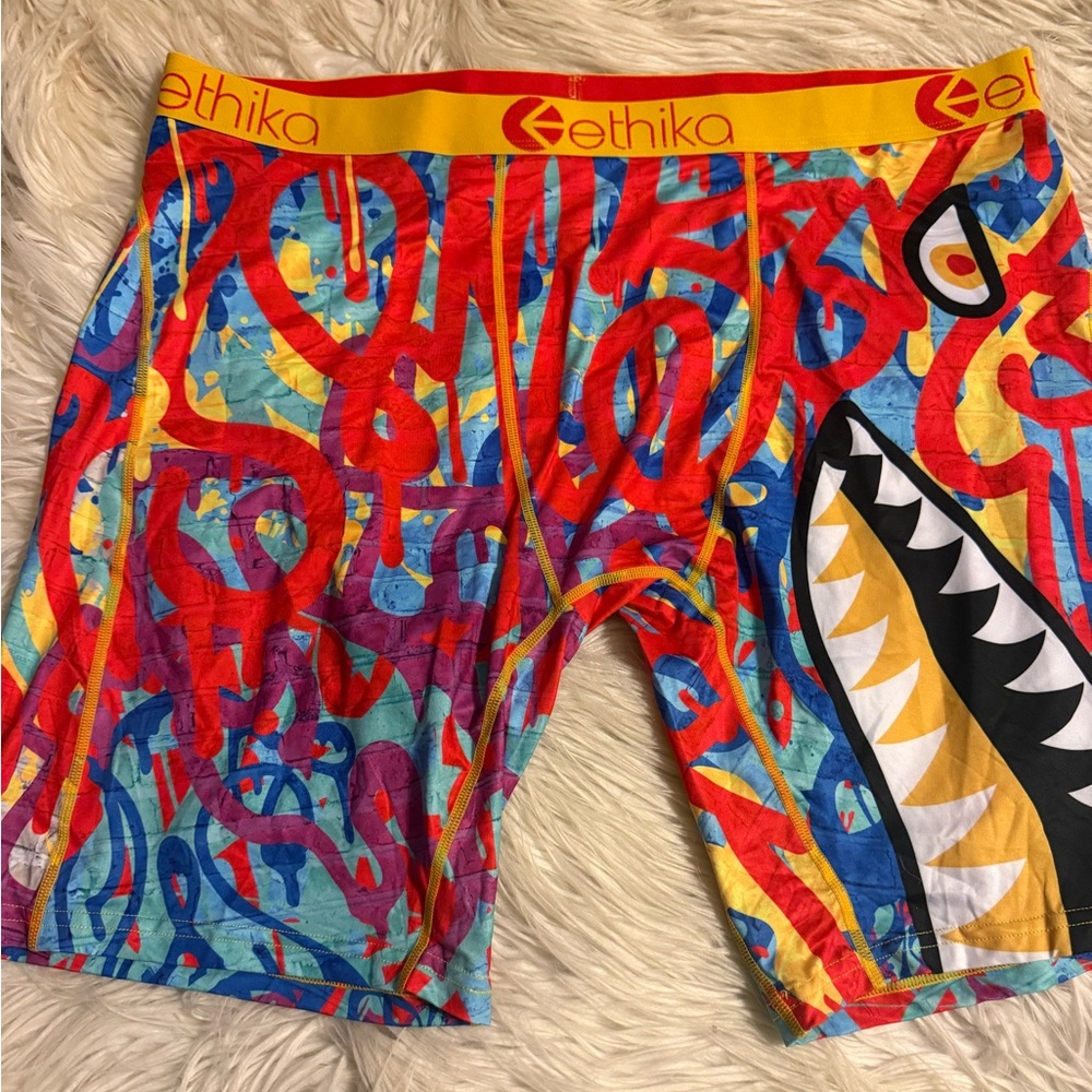Men’s Ethika Red and Blue Graphic Boxer Briefs
